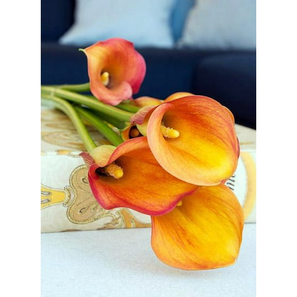 19 Mini Calla Lily Spray Orange pack of 12 19 Mini Calla Lily Spray Orange pack of 12